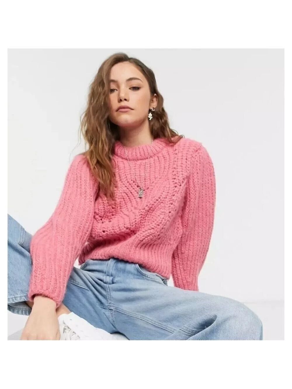 Topshop Detail Sleeve Sweater - Rose Pink - Various Sizes - NWT